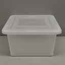 IRIS USA File Box, Plastic File Boxes With Lids, Document Organizer for Letter/Legal File, Document Box, Storage Bin For Hanging Files, Secure Latching Lid Stackable BPA-Free, Clear 35 Qt. 1 Pack