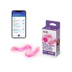WiZ 3FT RGB Wi-Fi LED Smart Color Changing Light Strip Extension - Connects to Your Existing 2.4Ghz Wi-Fi - Control with Wiz Connected App - Works with Google Home, Alexa and Siri Shortcuts