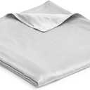YnM Cooling Duvet Cover for Weighted Blankets (41''x60'') - Light Grey Print