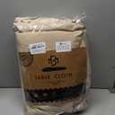 HolidayIdeas Open Back Fitted Tableclothss for 6 Foot Rectangle Table, Wrinkle Resistant Washable Table Covers 72x30 Inch for Craft Fairs, Banquets, Trade Show Display, Taupe, 4 Pcs