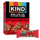 KIND Mini Snack Bars, Dark Chocolate Cherry Cashew, Gluten Free, Low Sugar, Low Calorie Snacks, 10 Count (EXP 06/19/27)