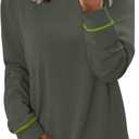 KISSMODA Women's Oversized Sweatshirts Crew Neck Long Sleeve Shirts Casual Loose Pullover Tops 2025 Fall Clothes (X-Large)