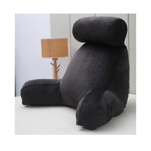 OAISZ Reading Pillow for Sitting in Bed Adult, Reading Pillow with Shredded Memory Foam (Black, Extra Large 25" H)