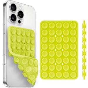 Silicone Suction Cup Phone Case Mount Double Sided, Phone Accessories Hands-Free Strong Grip Holder for Selfies and Videos, Silicon Phone Stand for iPhone and Android Green