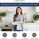 LANE LINEN Cotton Kitchen Towels Set, 6-Pack Absorbent, Quick-Drying Dish Towels, 18" x 28", Premium Hand and Tea Towels - Olive