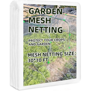 Garden Netting 10x30FT Ultra Fine Mesh Mosquito Netting Plant Covers, White Bird Netting Barrier Greenhouse Row Cover Protect Fruits Flower Vegetables from Birds Deer & Squirrels