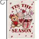 Welcome Valentine's Day Garden Flag Tis The Season Love Heart Vertical Double Sided Garden Flag Holiday Outside Yard Decoration Anniversary Wedding Farmhouse Valentines Day Decor 12.5 x 18 Inch