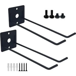 2 Pack Wall Mount Hook Tool Organizer,Garage Tool Organizer Wall Mount,Iron Shelf Accessory compatible with Suncast Sheds,with EZ Bolt Assembly