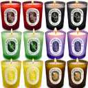 12-Pack Scented Candle Set -Multi Color Jar Candles, Aromatherapy Soy Wax, Natural Long-Lasting Candles for Home, Relaxation, Gifts, and Meditation