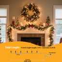400 LED Cluser Lights, Warm White Christmas Tree Lights with Remote, 8 Modes Twinkle Outdoor Waterprfoof Plug in for Indoor, Garland, Xmas, Wedding Decor,19.56ft, Black Wire