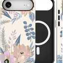 flewfun Magnetic for iPhone 17 Air Case Cute Blossom Floral Flowers Phone Case, Shockproof Slim TPU and Hard PC Protective Phone Cover Compatible with MagSafe Designed for Women Girls