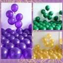 Mardi Gras Balloon Garland Arch Kit, 169pcs Dark Purple Green and Gold Balloons with Large Mask Foil Balloon for Mardi Gras Party Supplies New Orleans Masquerade Party Decoration