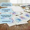 200 Sheets (8"x8") - Premium Watercolor Paper - 220 GSM - Loose White Sheets - Ideal for Water Coloring, Sketching, Drawing, Craft, Art & Mixed Media. Bulk Pack of Paint Paper
