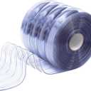 Moukeren Plastic Curtain Strips, 82 ft x 8 in Clear PVC Strip Curtain Roll, Heavy Duty Plastic Insulated Freezer Door Strips for Commercial, Walk-in Cooler, Garage, Warehouse, 0.08" Thickness (Transparent)