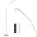 Floor Lamps, 15w/1000lm Bright LED Floor Lamp with Stepless Adjustable 3000K-6000K Colors and Dimmer, Remote and Touch Control Reading Lamp, Adjustable Floor Lamp for Living Room (Gravel White)