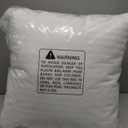 Oubonun 18 x 18 Throw Pillow Inserts, Firm and Fluffy Decorative Square Pillows for Couch Bed Sofa with Soft Cotton Cover White Cushion with Down Alternative Pack of 2