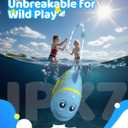 Rechargeable Swimming Fish Toy, Light up Bath Toys with Temp-Color Eyes for Baby Bath, Alive Pool Diving Toys for Kids Ages 4-8, Toddler Bathtub, Water Table