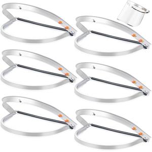 Zonon 6 Pcs Aluminum Face Shield Adapter for Grinding Cutting Cap Style Hard Hat Safety Face Mask Shield Visor Bracket (White)