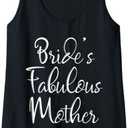 Womens Bride's Fabulous Mother Shirt Matching Family Bridal Party Tank Top (Black)