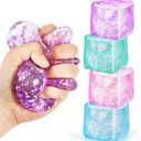 Squishy Fidget Toys for Kids & Adults: 4 Pack Cube Sensory Squeeze Toy-Large Size 2.16'', Stress Anxiety Relief Balls, Gifts for Girls Boys Teens Party Favors, Toys for Ages 3 6 7 8 12 Years Old