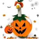 Halloween Porch Goose Outfits, Pumpkin Goose Costume for 23" Porch Goose, Funny Goose Clothes Duck Sculpture Clothes, Outdoor Patio Yard Lawn Decoration