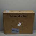 Pamo Babe Travel Crib Lightweight Baby Playard with Mattress Compact Play Yard with Detachable Legs (Black)