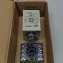 MECCANIXITY AC220V Timer Relay, Time Relay Timing Delay on Time 8 Pin 6S-3 Min Knob Control with Socket, AH3-3