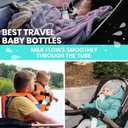 TidyFriend Baby Bottle Anti Colic with Straw 8oz – Built in Nipple Valve & Base Vent Hole for Gas Reduction, Upright Position Hand Free Bottle for 6m-2y Kids [Use Under Caregiver Assisted] (Green)
