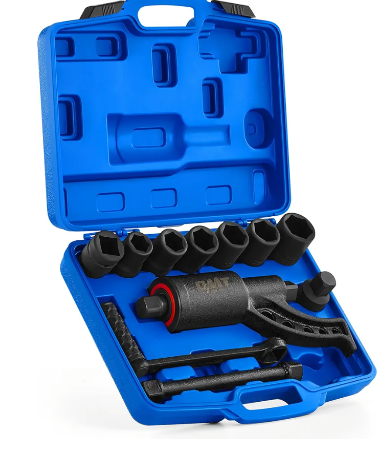 Orion Motor Tech Torque Multiplier, 11pc 1" Drive Heavy Duty Torque Multiplier Wrench Set with 8 Cr-V Sockets 21-38mm, 6800 Nm 1:64 Labor Saving Lug Nut Remover for Semi Trucks RVs Buses