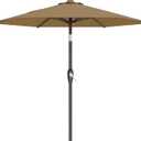 AreShark 7.5FT Patio Umbrella Table Market Umbrella with 6 Sturdy Ribs, Button Tilt/Crank, Heavy-Duty Outdoor Umbrellas for Pool, Deck, Garden and Backyard, Khaki