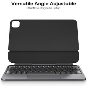 Aluminum Alloy Magic Keyboard Case for iPad 13-inch M4 M5 2025 2024 | Wireless | Multi-touch Trackpad | RGB Backlit Keys | Easy-Set | Magnetic & Adjustable Deisgn | Accurate typing experience