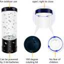 Jellyfish Lamp,7 Color Changing Aquarium Light,USB/Battery Bubble Jellyfish Night Light,Desk Mood Lamp for Home Bedroom Room Office,Tower Jelly Fish Light Lamp Present Decor for Kids Girls Adults Boys