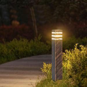 SLAWA 23.6In Pathway Lights Bronze E26 Outdoor Waterproof Post Lights Outside Housing Landscape Path Lighting Exterior Sideway Porch Lighting Patio Lawn Bollard Lamp Exterior Floor Lamp with Warm Bulb