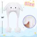 Animal Hat with Moving Ears Jumping Pop Up Beating Plush Cap Holiday Cosplay Dress Up Crazy Funny Gift for Kids