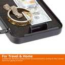 Portable Security Case Lock Box Safe with Combination Lock for Documents, Valuables, Personal Items, Dorm Room, Home, Large, Black