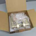 Leydebong 6 Pack Gold Interior Door Handle Passage Door Handle Lever for Indoor use, Reversible for Left and Right with No Key