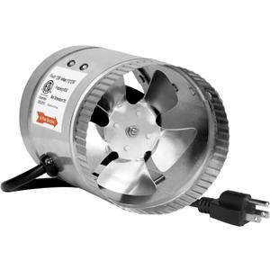 iPower 4 Inch 100 CFM Inline Duct Fan with Low Noise, Exhaust Booster for HVAC Ventilation in Grow Tent, Basements, Bathrooms and Kitchens, Grey