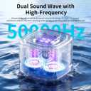Ultrasonic Retainer Cleaner Machine, 50kHz Dental Cleaning Pod with 4 U-V Lamp for Night Guards, Braces, Aligners, Toothbrushes, Mouth Guards, Jewelry, 340ml Rechargeable Ultrasonic Denture Cleaner