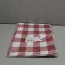 Smiry Rectangle Picnic Table Cloth, Elastic Waterproof Fitted Vinyl Tablecloths, Flannel Backed Buffalo Plaid Table Covers for Dining, Camping, Outdoor (Burgundy and White, 30" x 60")