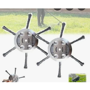 Jomhtivl 2PC 6 Inch Steel Wire Grass Trimmer Head,String Trimmer Replacement Head,2025 New Wire Weed Trimmer,Steel Cord Brush Cutter Trimmer Replacement with Most Lawn Mower