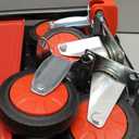 Foldable Push Cart Dolly, 330lbs Flat Bed Carts with Wheels & Anti-Collision Strips, Heavy Duty Platform Truck for Household Tasks, Moving, 360 TPR Mute Wheels for Easy Maneuver, Black Red