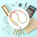 3 x Fashion Wooden Beaded Lanyard - Portable teacher lanyards, Lanyard for Teachers Suitable for Keys, ID and Badges (1 style)