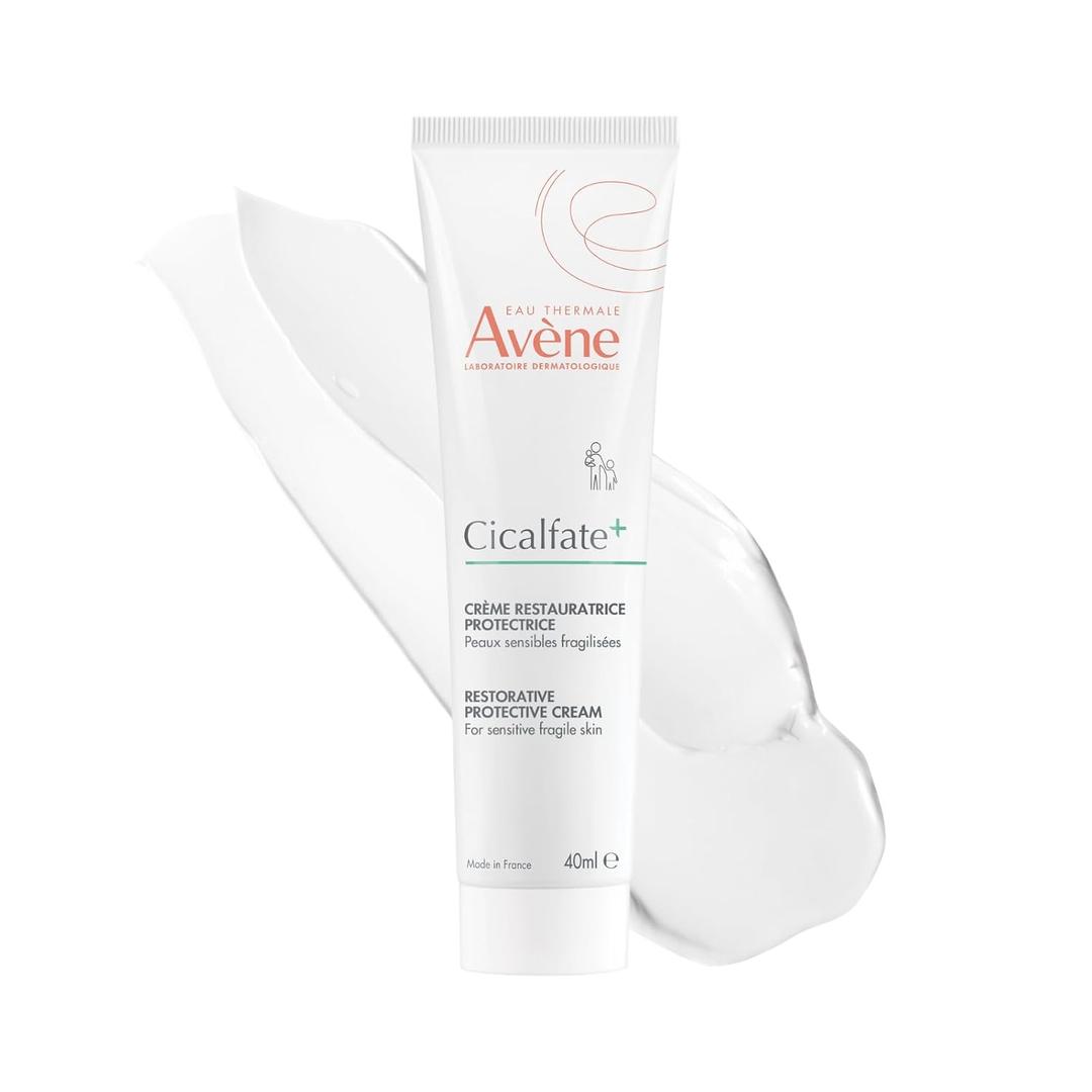 Avene Cicalfate+ Restorative Protective Cream, Face Moisturizer, face cream for sensitive skin, helps restore skin barrier, restorative cream, safe for infants, children and adults, 40 ml
