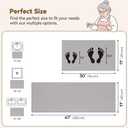 GRANNY SAYS Kitchen Mats for Floor, Kitchen Rugs Sets of 2 Non Slip Washable, Absorbent Kitchen Runner Rugs, 1730 + 1747 Anti Fatigue Kitchen Floor Mat 2 Piece with Rubber Backing, Grey