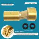 generic 2pcs Brass Bend Angle Adapter Faucet Adapte Kit with Rubber Gaskets,Adjustable Swing Arms 3/4""Male Thread x 1/2"" Male Thread(Length 75mm/2.95""), Yellow