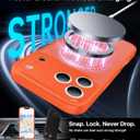 2 x Magnetic Shockproof for iPhone 17 Pro Case,[Camera Protection][Compatible with Magsafe][Non-Slip][Mil-Grade Protection]Slim Anti-Yellowing Translucent Matte Phone Case for iPhone 17 Pro,Orange