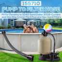 Bonbo Upgrade 155710 Pump Hose Assembly Pump to Filter Hose Compatible with Pentair SD40 Sand Dollar/Sta-Rite Crystal-Flo II Pool/Spa Sand Filters for Above Ground Pools (30" Length)