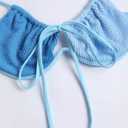 ZAFUL Women High Cut Bikini Sets String Sexy Swimsuit Two Piece Underwire Bathing Suit Brazilian Cheeky Cut Out Cute Swimwear (Blue, S)