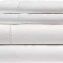 100% Organic Cotton Sheets King Size - 4 PC Organic King Size Sheets Set - Soft, Comfy, Breathable & Cooling - 16 Deep Pockets, Easy-Fit, Extra Soft Percale Bedding Set - White
