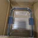 Rubbermaid Brilliance Glass Food Storage Containers, 8 Cup, Set of 2, BPA-Free, Leak-Proof, Clear